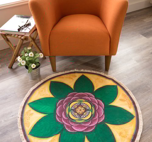Image of "Spiritual guidance" - Damask Rose Meditation Cushion