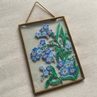 Forget-me-not Framed Embroidery