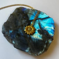 Image 1 of Gold/Silver Sunflower Necklace