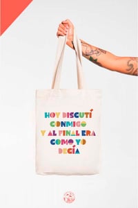 Tote bag Hoy discutí conmigo 