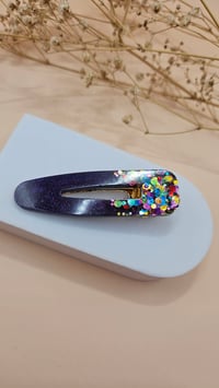 BARRETTE bleu nuit multico 