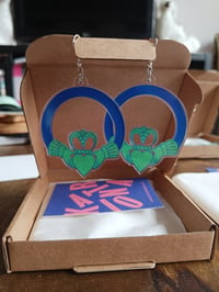 Image 2 of Big Claddagh Earrings