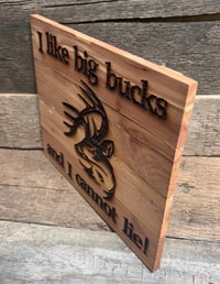 Image 4 of Big Bucks Cedar Sign