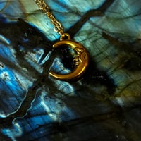Image 2 of Gold Moon Necklace