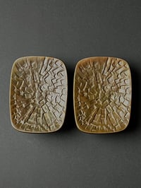 Image 1 of Set of Two Bronze Door Handles with Abstract Design