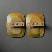 Image 3 of Set of Two Bronze Door Handles with Abstract Design