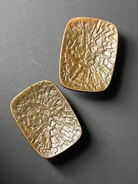 Image 6 of Set of Two Bronze Door Handles with Abstract Design