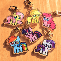 Image 1 of Itty-bitty Mane Six 2 Inch Acrylic Keychains