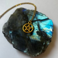 Image 1 of Gold Pentacle Necklace
