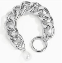 Image 2 of Baroque Pearl Charm Bracelet