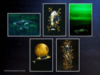 Image 3 of Full Moon Magic Orca Art Print