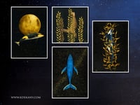 Image 2 of Full Moon Magic Orca Art Print