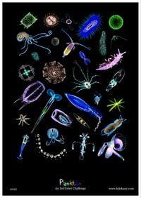 Image 1 of Plankton Poster InkTober Challenge Fine Art Print