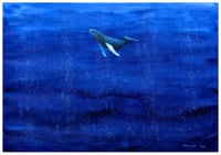 Image 1 of Big Blue Fine Art Print Ink Painting