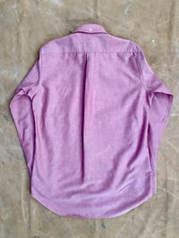 Image 3 of DRAKE'S BRIGHT PINK COTTON OXFORD CLOTH BUTTON-DOWN SHIRT