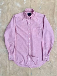 Image 2 of DRAKE'S BRIGHT PINK COTTON OXFORD CLOTH BUTTON-DOWN SHIRT