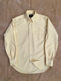 Image 2 of DRAKE'S YELLOW COTTON OXFORD CLOTH BUTTON-DOWN SHIRT