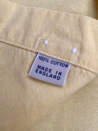 Image 10 of DRAKE'S YELLOW COTTON OXFORD CLOTH BUTTON-DOWN SHIRT