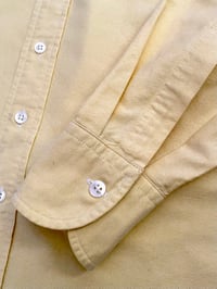 Image 8 of DRAKE'S YELLOW COTTON OXFORD CLOTH BUTTON-DOWN SHIRT