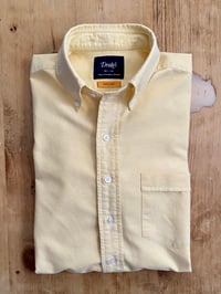 Image 1 of DRAKE'S YELLOW COTTON OXFORD CLOTH BUTTON-DOWN SHIRT