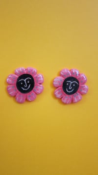 Image 1 of Frolicsome flowerface ceramic studs