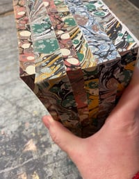 Image 4 of Hand Marble Edged BOOK-BLOCKS // 3 edges marbled // 6 available 