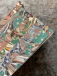 Image 2 of Hand Marble Edged BOOK-BLOCKS // 3 edges marbled // 6 available 