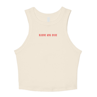 Ride or Die Natural & Red Tank