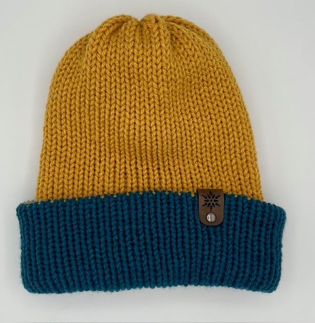 Image of Custom Two-Color Reverable Knit Beanie