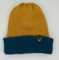 Image 4 of Custom Two-Color Reverable Knit Beanie