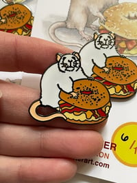 Image 1 of LIMITED EDITION 2025 - Bacon Egg and Cheese Rat Pin White Varient