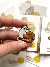 Image 3 of LIMITED EDITION 2025 - Bacon Egg and Cheese Rat Pin White Varient