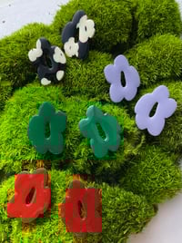 Image 1 of Flower Puff Earrings