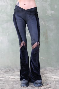 Image 4 of HOKKAIDO FLARE LEGGINGS | VELVET + TULLE + SUEDINE VERSION