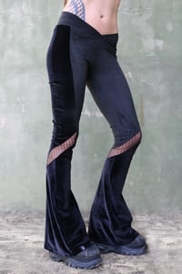 Image 3 of HOKKAIDO FLARE LEGGINGS | VELVET + TULLE + SUEDINE VERSION