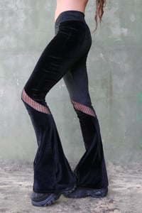 Image 5 of HOKKAIDO FLARE LEGGINGS | VELVET + TULLE + SUEDINE VERSION