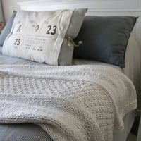 Image 2 of Andes throw - Cotton knitted blanket - Fall decor - Gift for her - Best friend gift