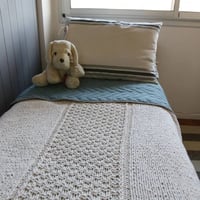 Image 3 of Andes throw - Cotton knitted blanket - Fall decor - Gift for her - Best friend gift