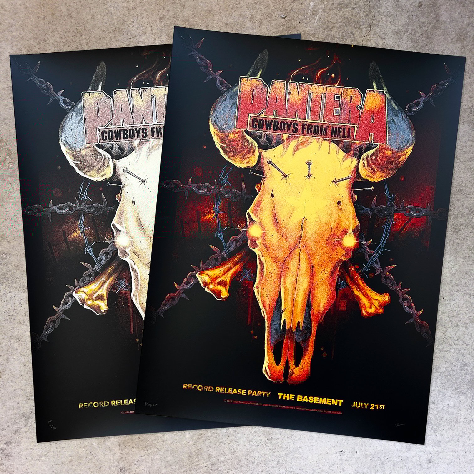 Pantera Cowboys from Hell サイン入り Pantera Cowboys From Hell Gold LP Limited Signature Edition