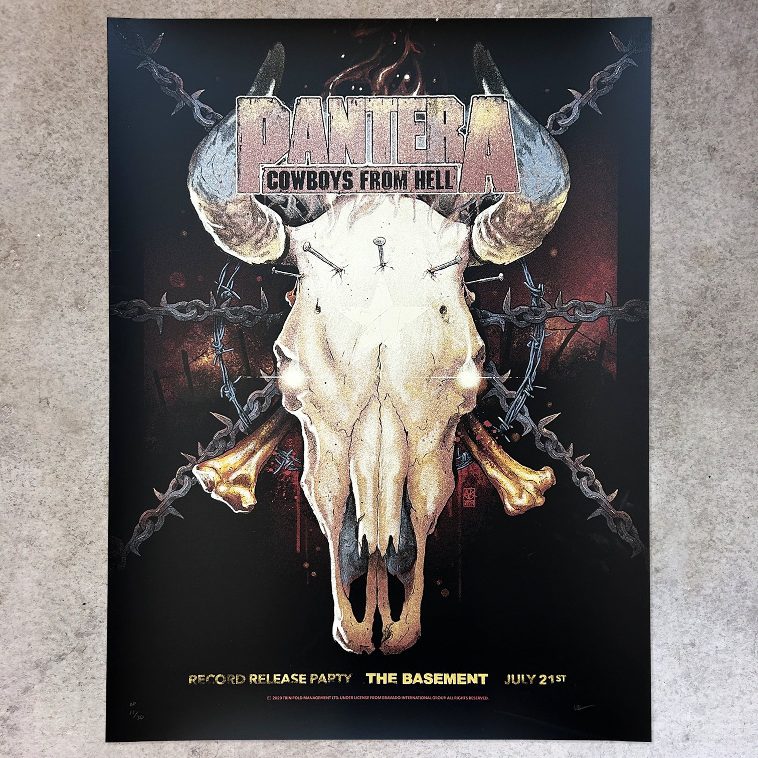 F4D Studios — Pantera Cowboys From Hell Posters