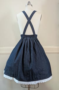 Image 4 of Sudi x TBR: Go Away! Denim Suspender Skirt