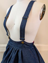 Image 3 of Sudi x TBR: Go Away! Denim Suspender Skirt