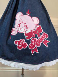 Image 2 of Sudi x TBR: Go Away! Denim Suspender Skirt