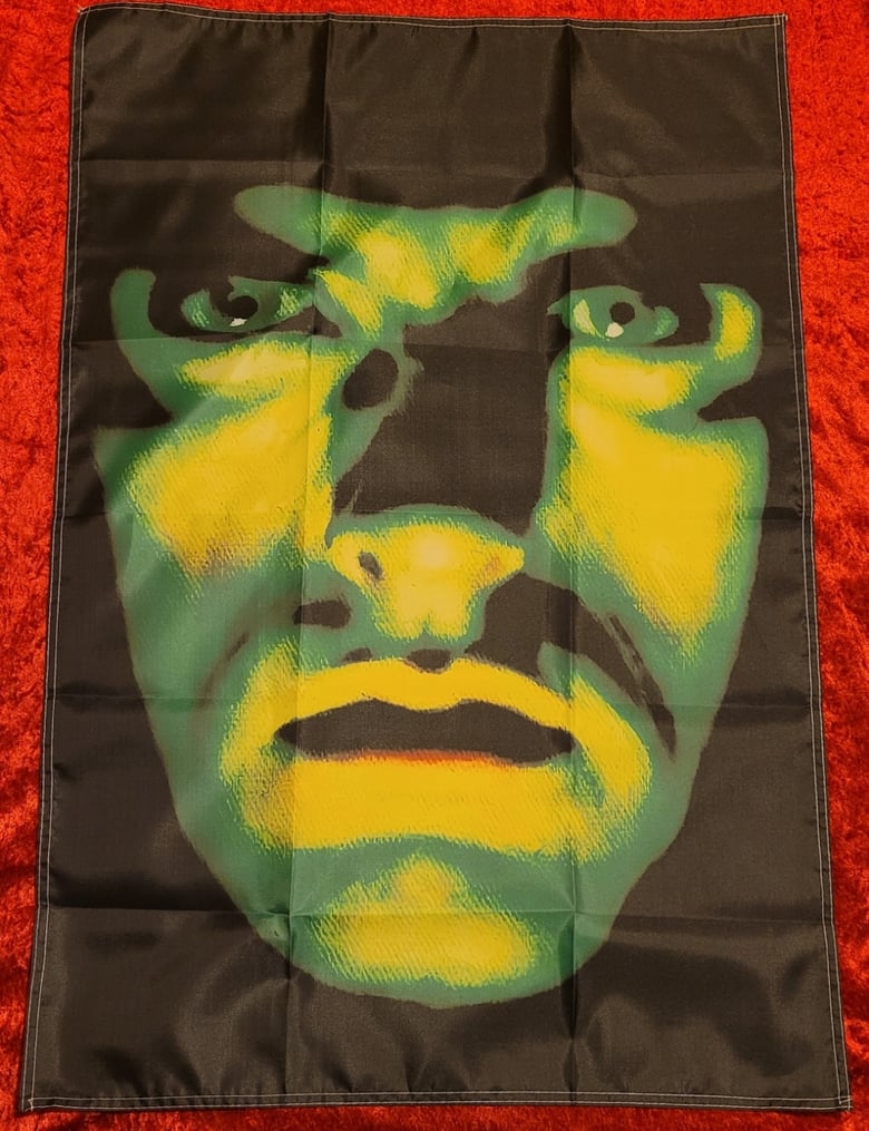 Image of Creepy Green Light custom flag/banner