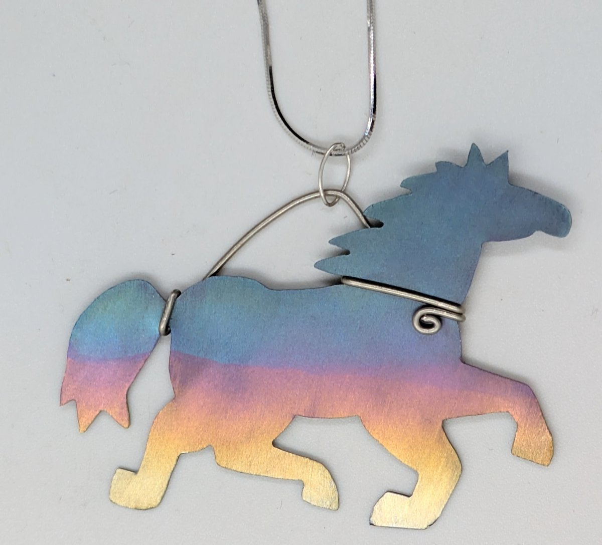 Image of Titanium Horse Pendant