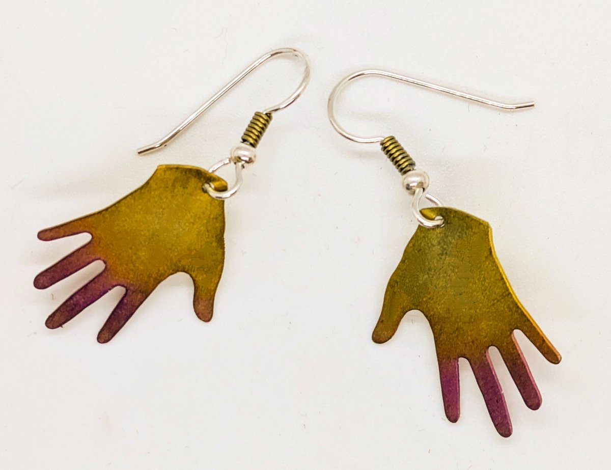 Image of Titanium Hand Earrings