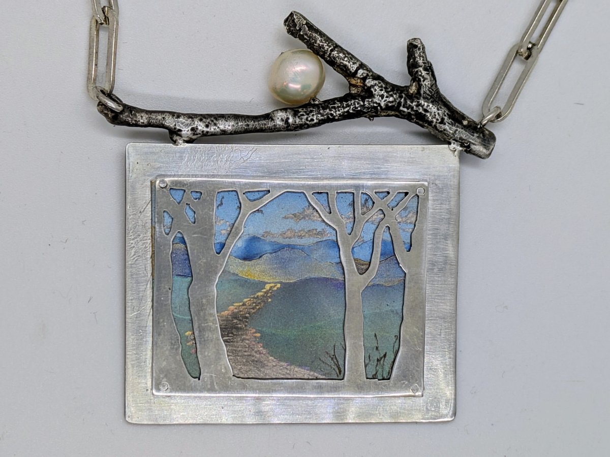 Image of Reversible Landscape with Twig and Pearl