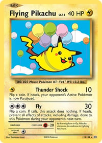 Flying Pikachu - XY - Evolutions - Lightly Played