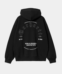 Image 2 of CARHARTT WIP_HOODED GREATEST HITS SWEATSHIRT :::BLACK:::