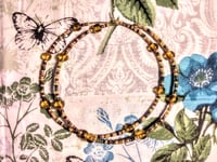 Image 9 of Honey Yellow, Sable Orange, Olive Green, and Dark Red Multicolor Beaded Extra Large Hoop Earrings